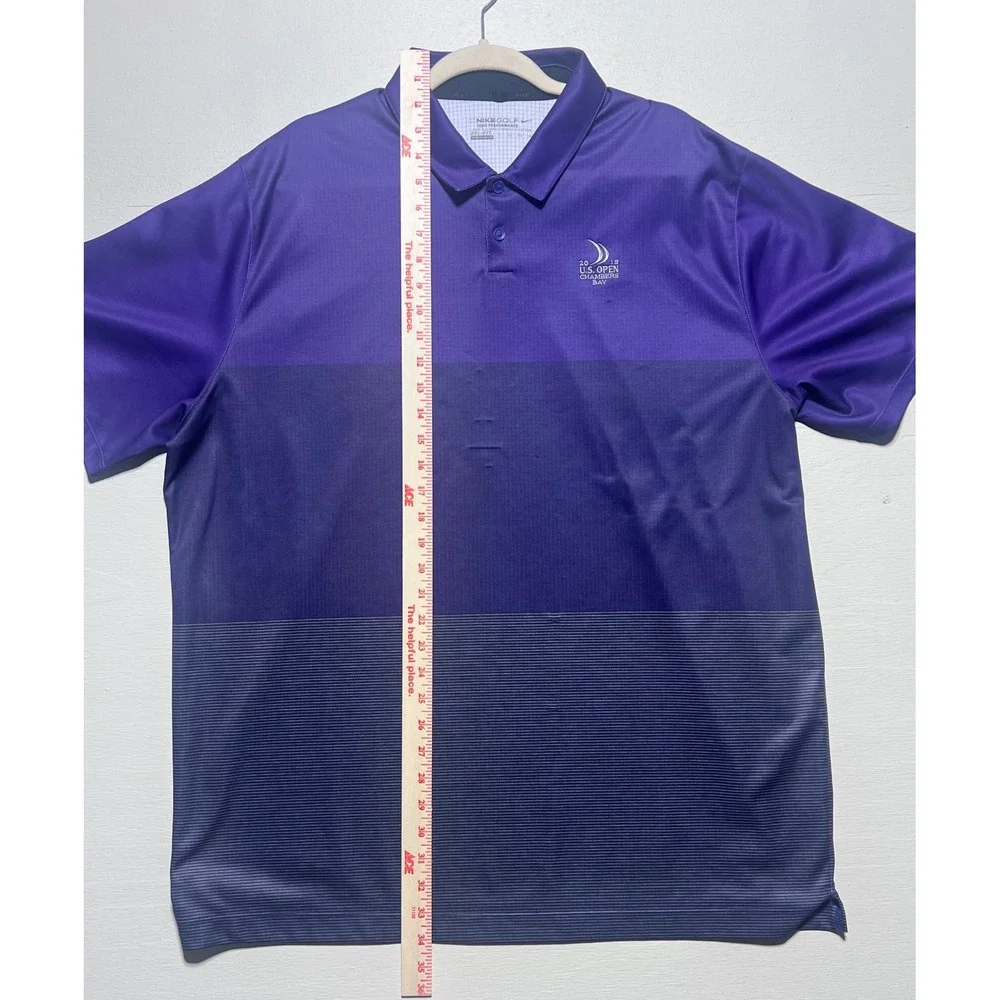 Nike Golf Mens 2015 US Open Chambers Bay Dri-FIT Polo Shirt Purple XXL 2XL